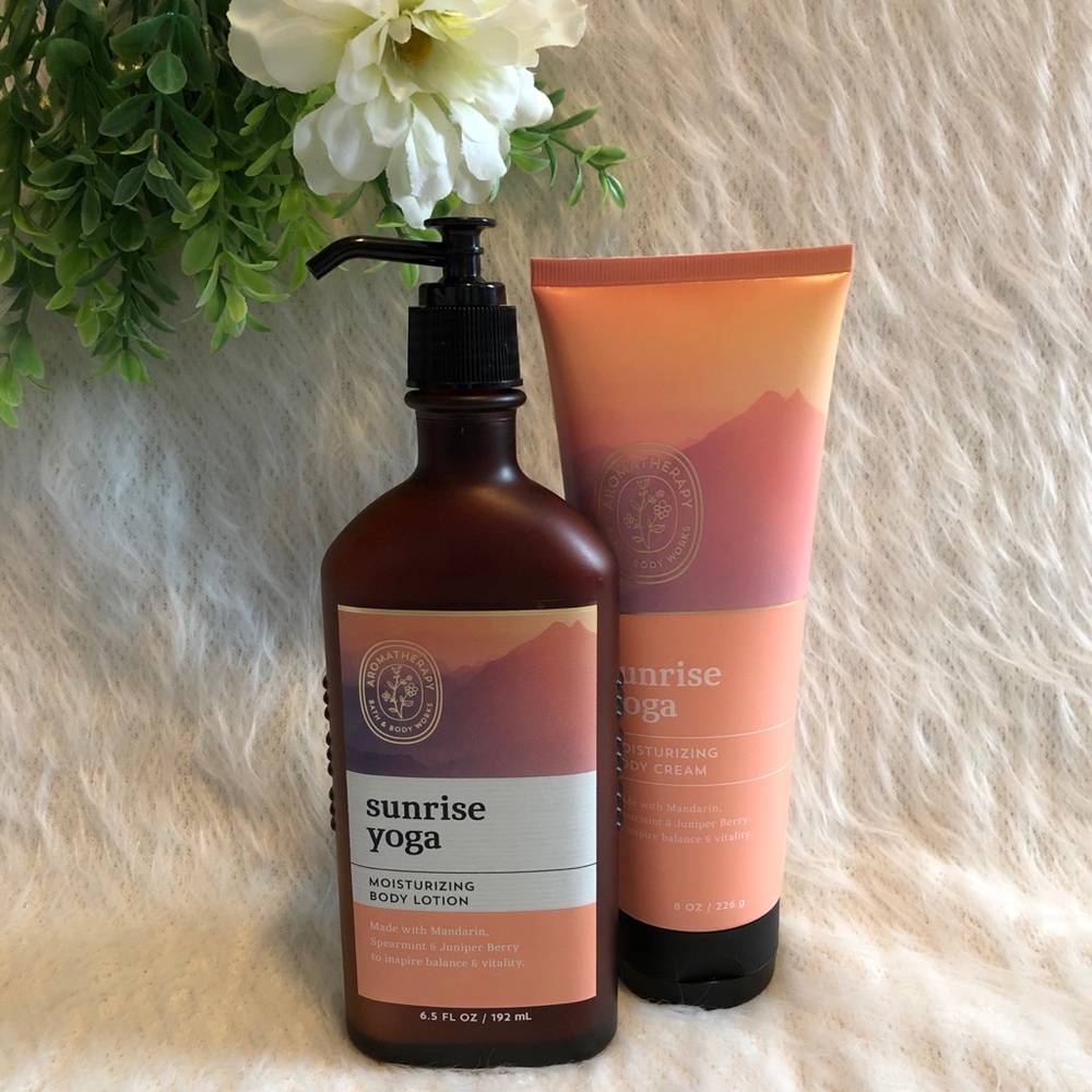 NWT BBW Sunrise Yoga Spa Aromatherapy Bundle
